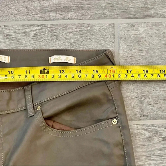 Zara Premium Denim Collection Women’s Slim Fit Waxed Jeans Size 12 Gray - Picture 7 of 8